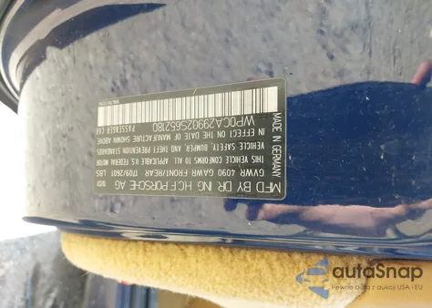 2002 Porsche 911 Carrera/Carrera 4 из США, поврежденный, VIN WP0CA29902S652180